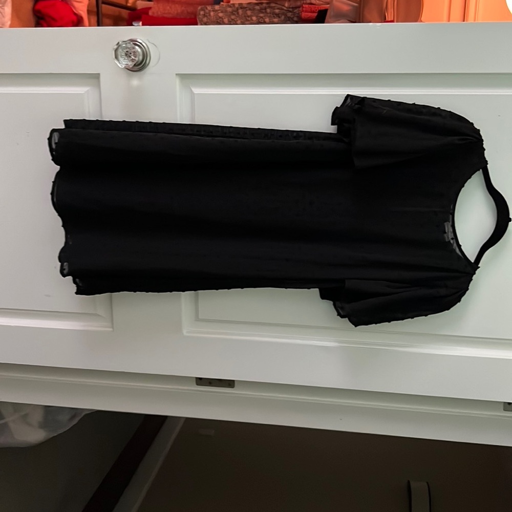 black new with tags overlay dress